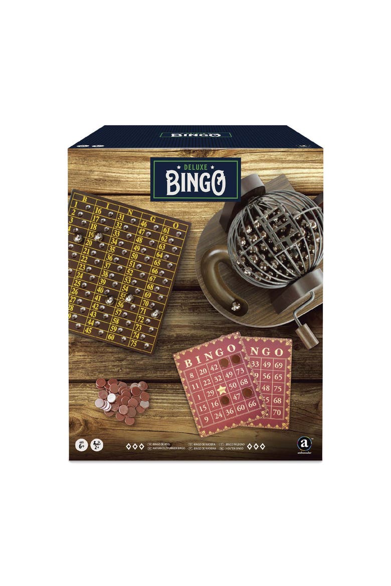 Craftsman Deluxe Wood Bingo Game Set, Main, color, Multicolored