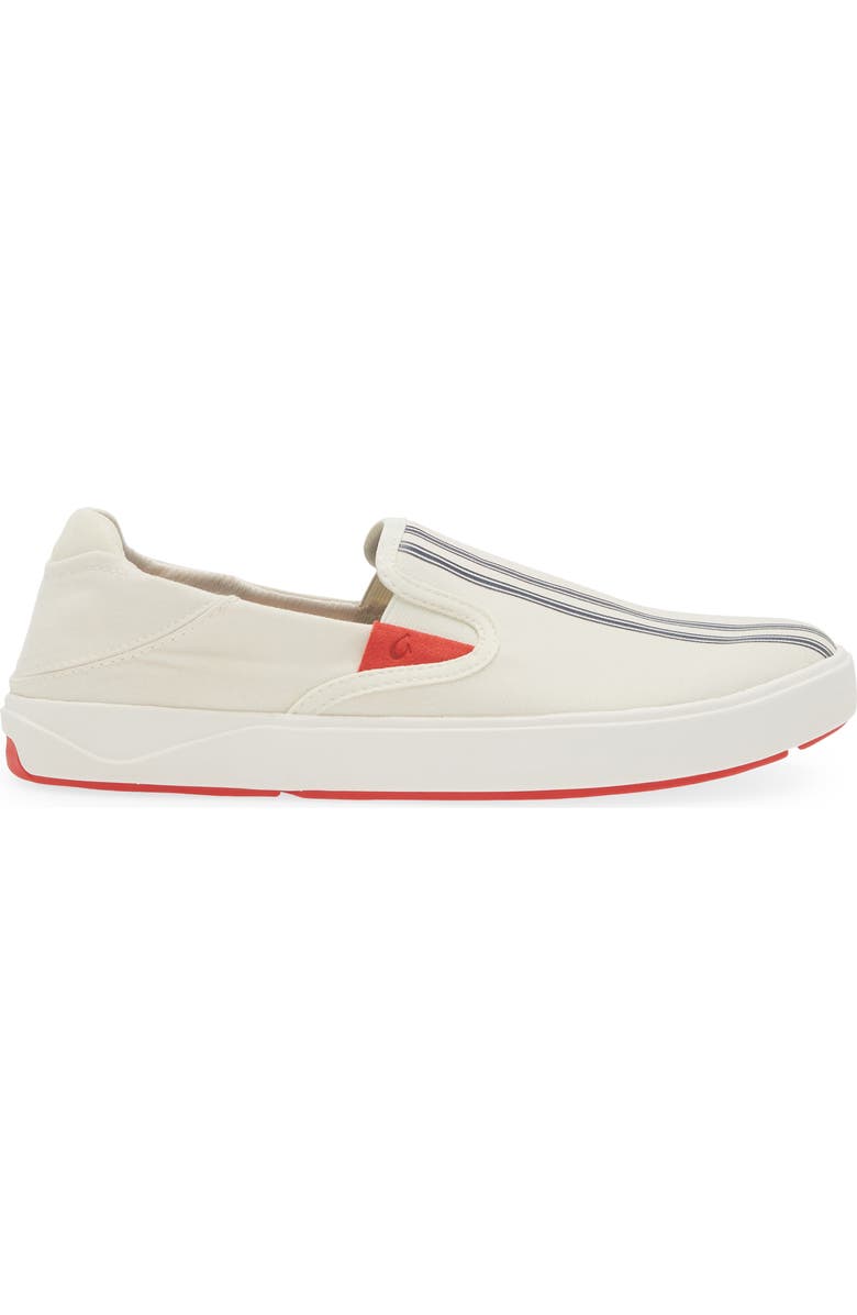 OluKai Lae'ahi Slip-On Sneaker, Alternate, color, Off White / Stripe