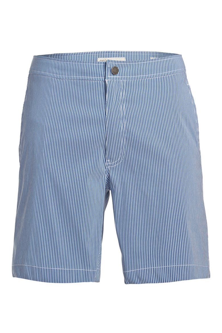 'Calder 7.5"' Board Shorts, Main, color, OCEAN STRIPE
