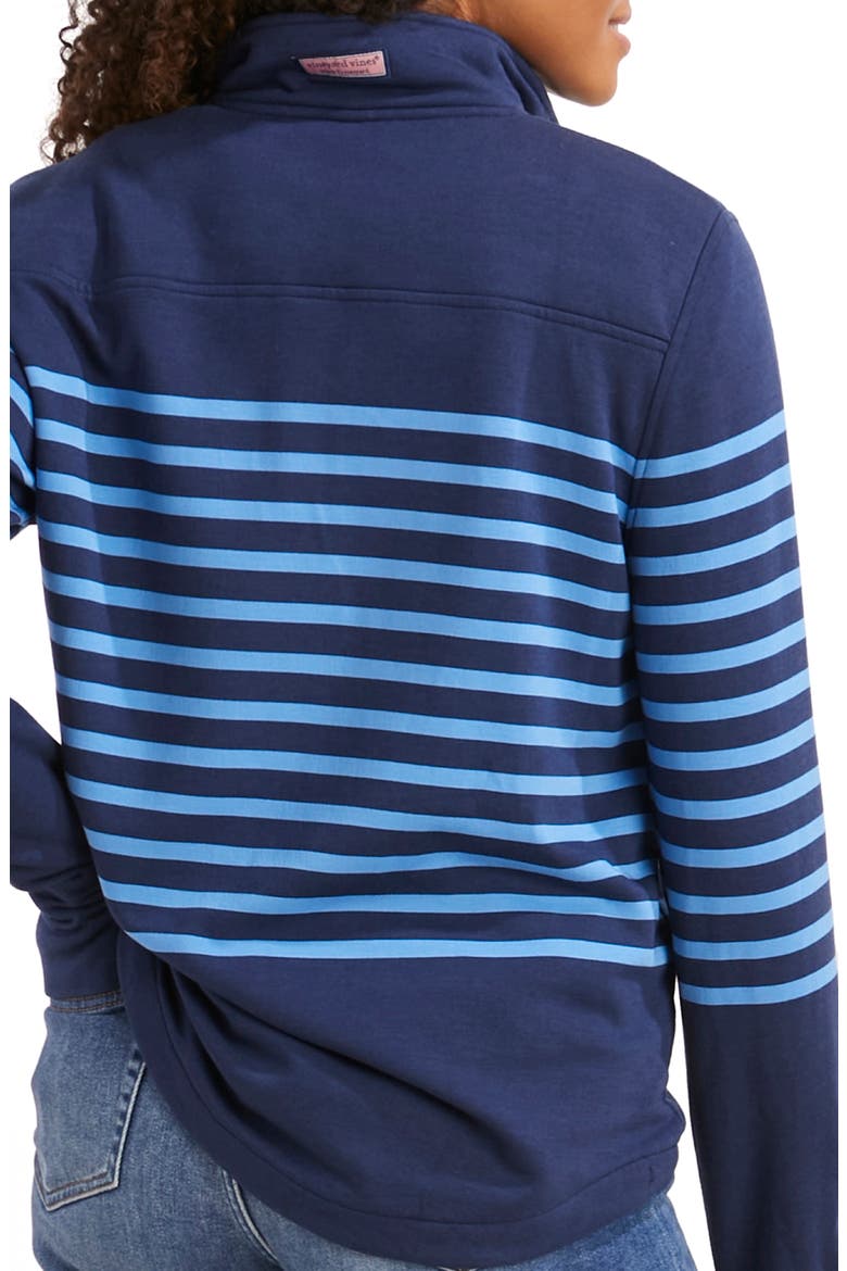Shep Stripe Dreamcloth Quarter Zip Pullover, Alternate, color, COLOMBIER - DEEP BY