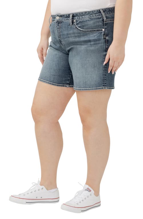 SILVER JEANS CO. SILVER JEANS CO. THE BOYFRIEND AMERICANA MID RISE DENIM SHORTS 