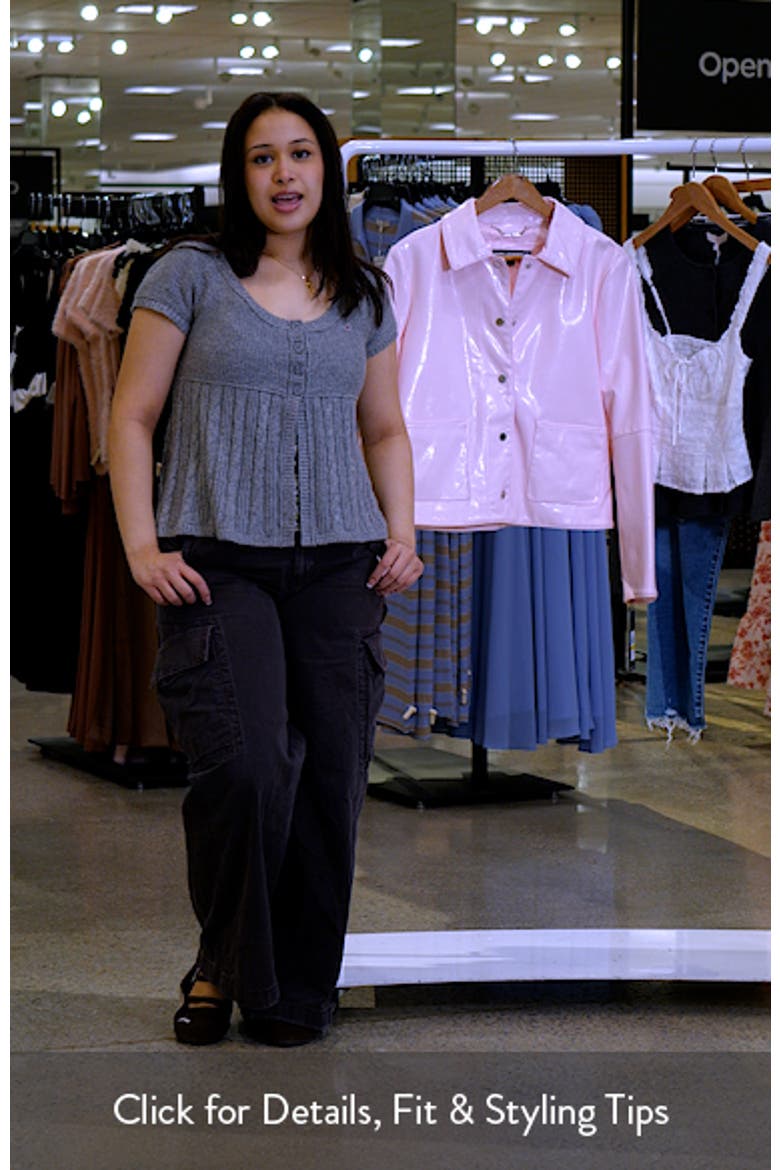 Snap Front Patent Leather Shirt Jacket video