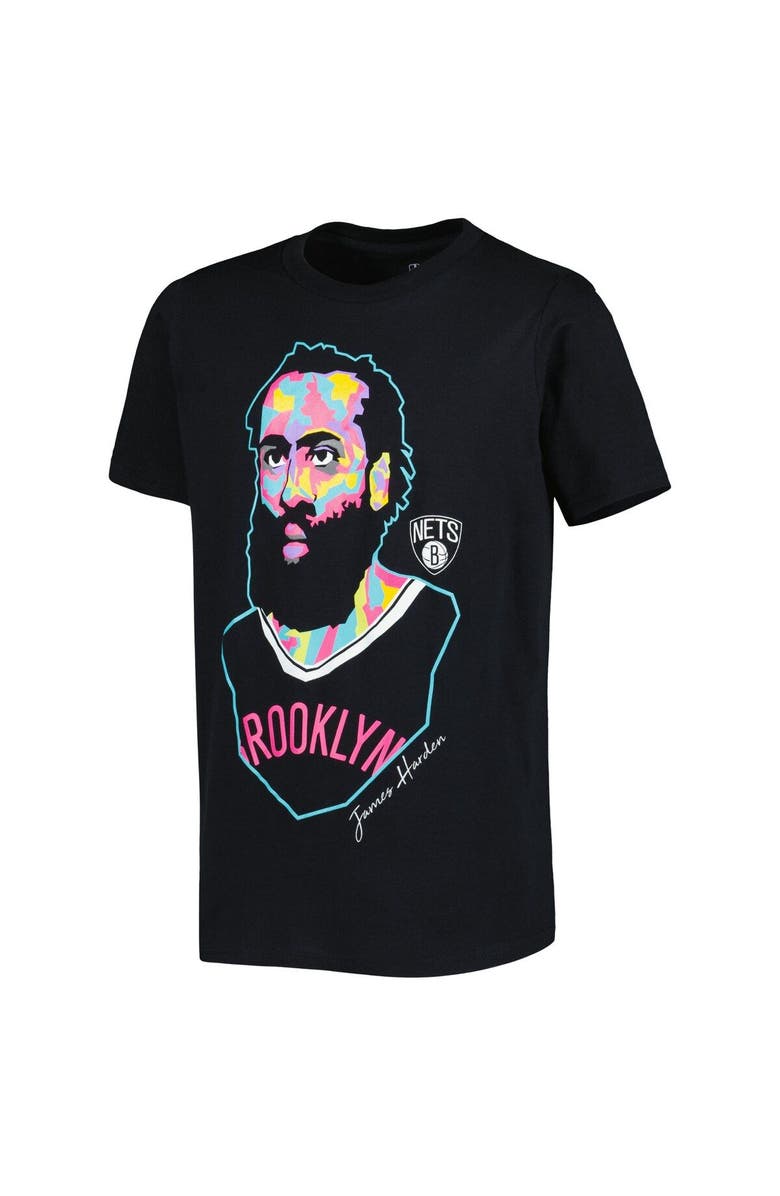 Outerstuff Youth James Harden Black Brooklyn Nets Artist Series Player T-Shirt, Alternate, color, 