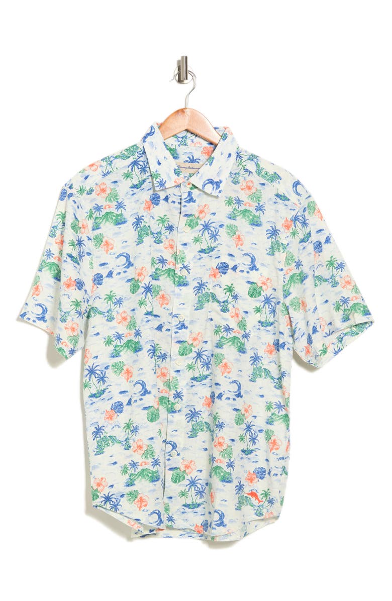 Tommy Bahama Wave Break Short Sleeve Button Front Shirt, Alternate, color,
