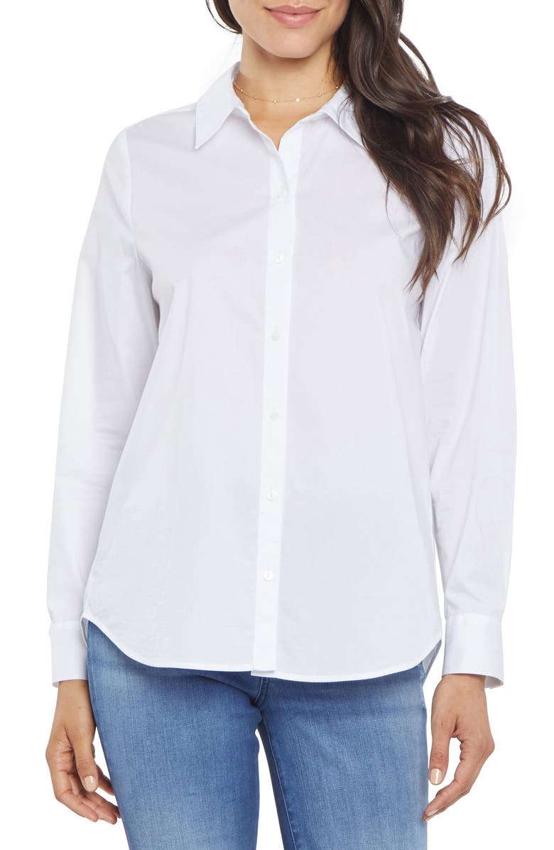 NYDJ Everyday Cotton Long Sleeve Button-Up Shirt, Main, color, 
