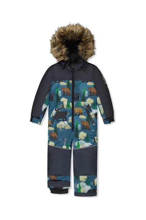 Discover Bear Detachable Hood One Piece Snowsuit