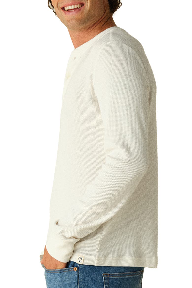 Hudson Organic Cotton Blend Waffle Henley, Alternate, color, SHELL