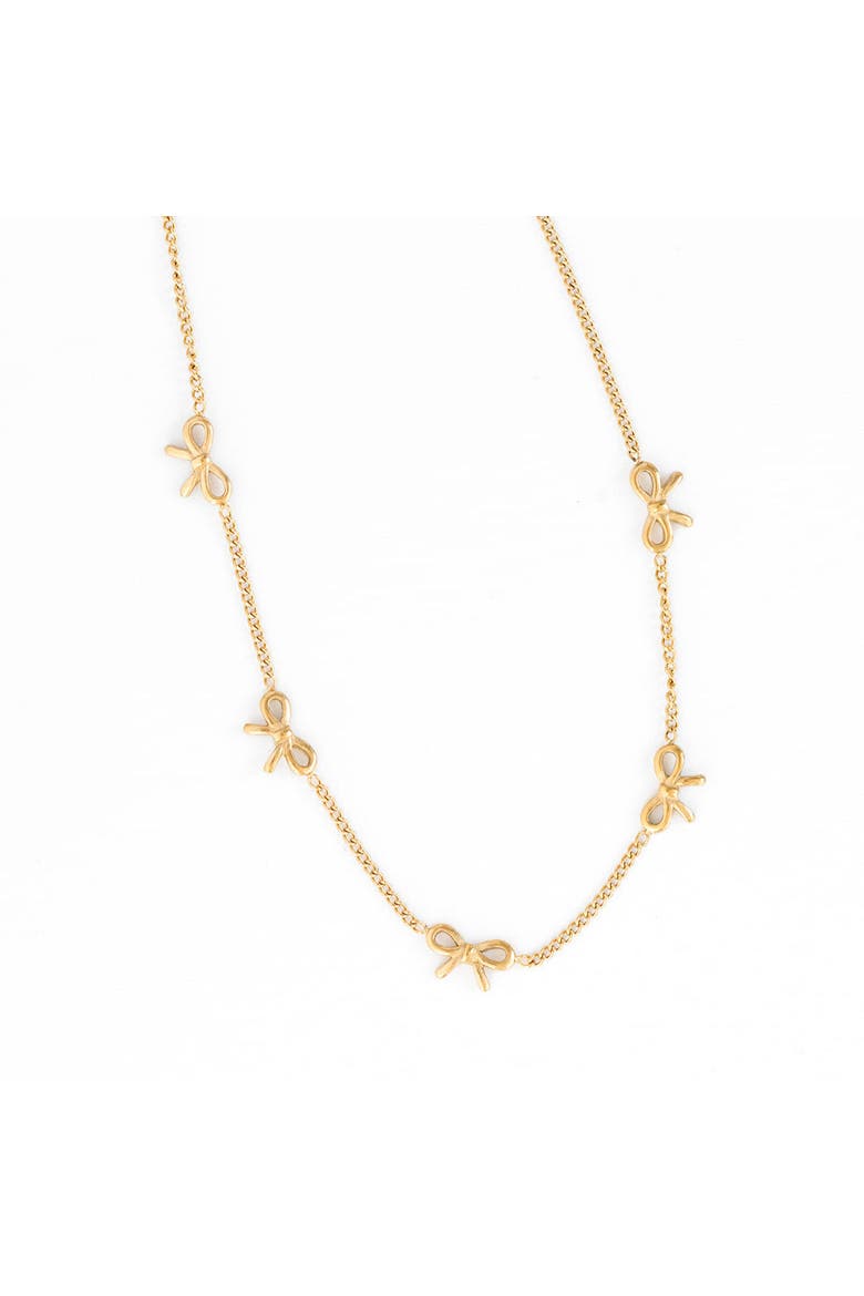 Bow Repeat Necklace, Main, color, Gold
