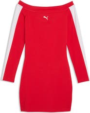 PUMA T7 Off the Shoulder Bodycon Dress
