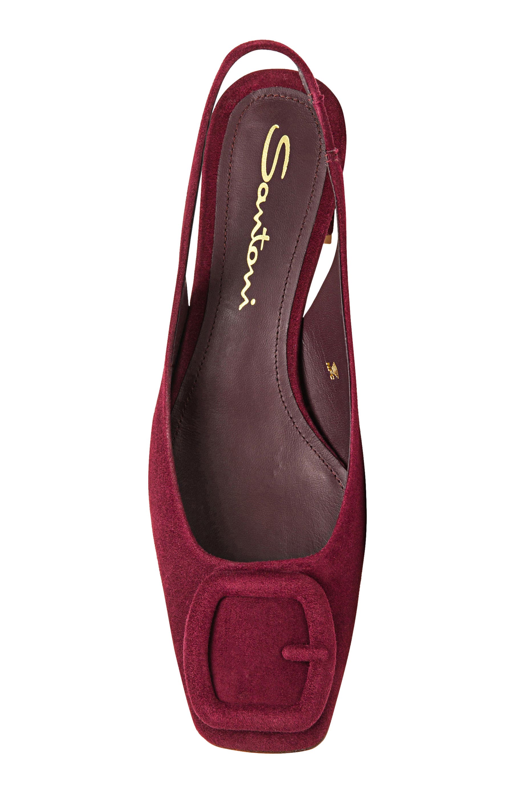 Women's Lemon Suede Sling Back, Alternate, color, Burgundy