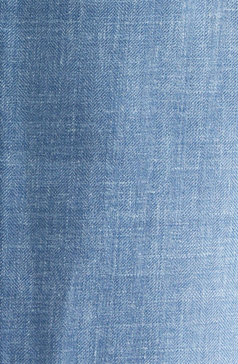 Eleventy Double Breasted Wool, Silk & Linen Blazer, Alternate, color, 130 Sky Blue