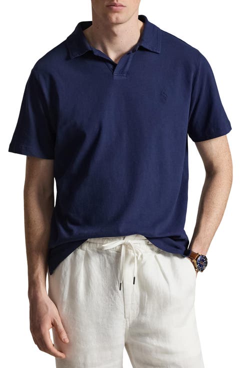Johnny Collar Cotton & Linen Pocket Polo