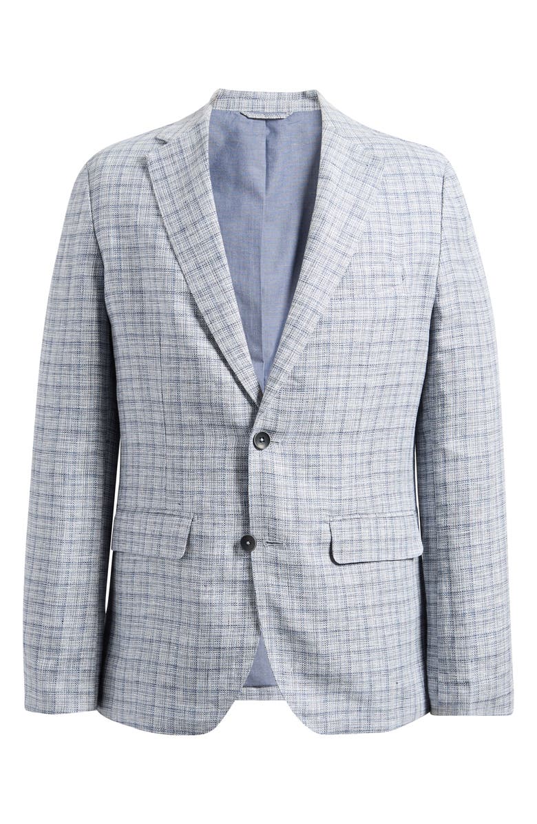 Rodd & Gunn Charterhouse Sports Fit Plaid Linen Sport Coat, Alternate, color, Indigo