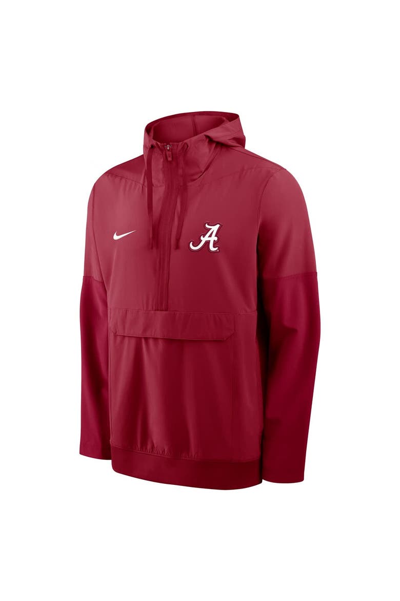 Men's Nike Crimson Alabama Crimson Tide Anorak Half-Zip Hoodie Jacket, Alternate, color, Crimson
