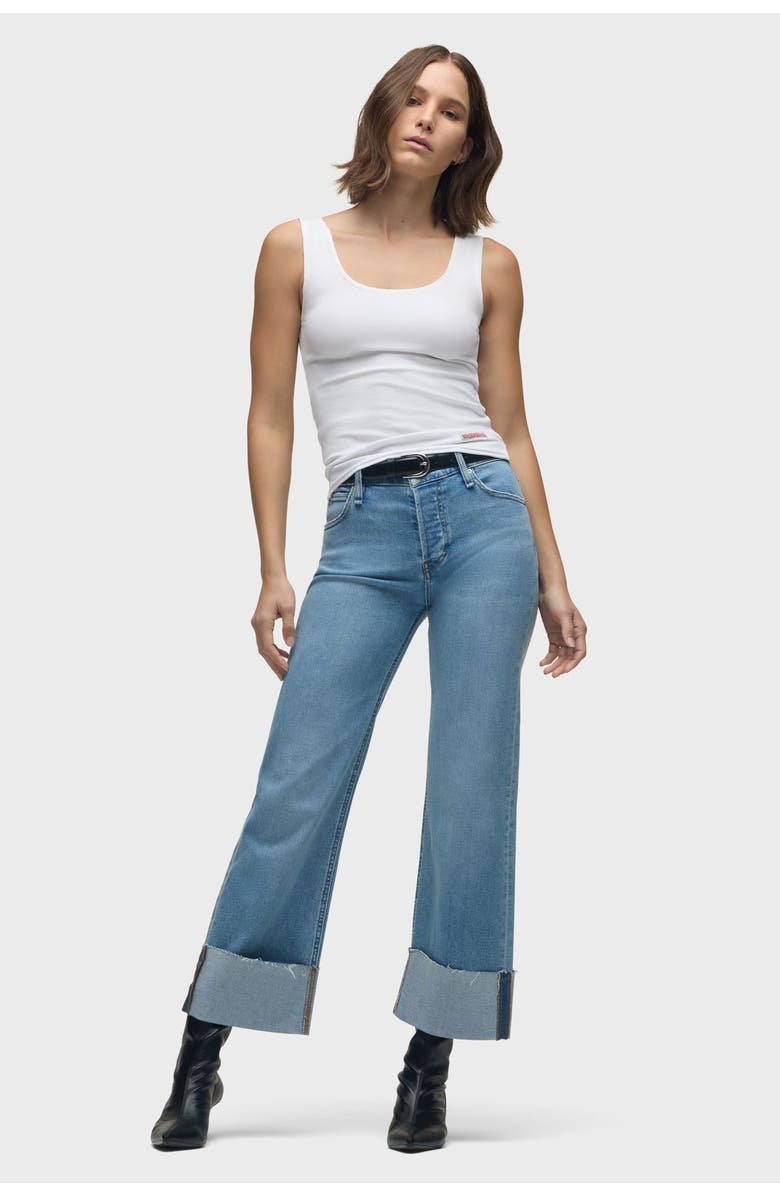 Hudson Jeans Rosie High-Rise Wide Leg Ankle Jean, Alternate, color, Oak