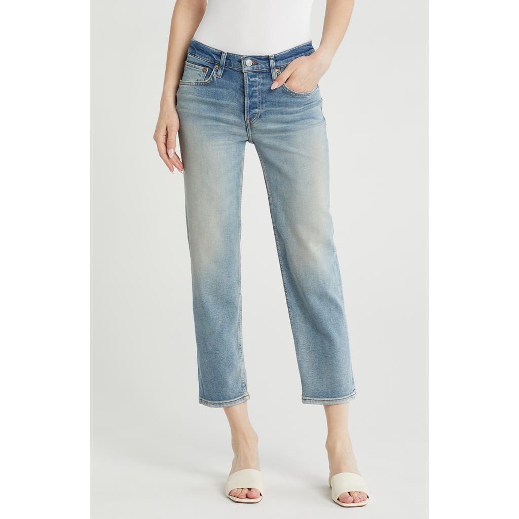 Re/done Mid Rise Stove Pipe Jeans