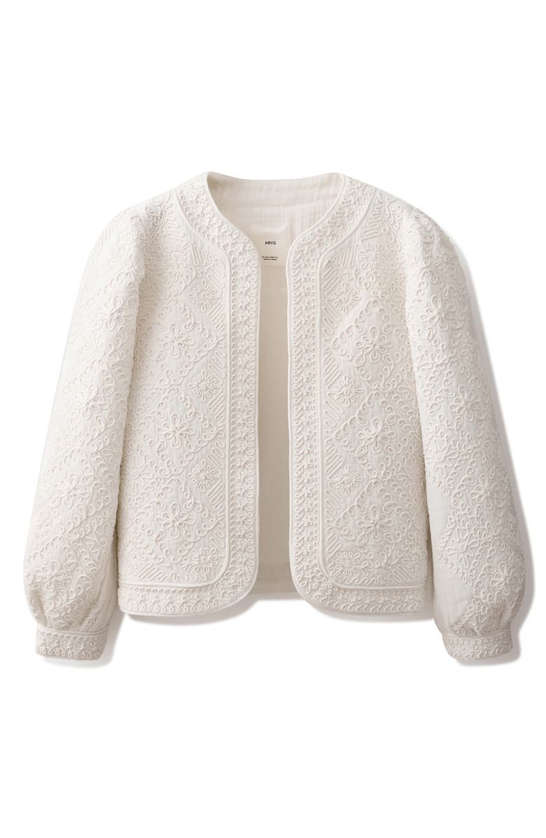 MANGO Embroidered Cotton Jacket, Main, color, 