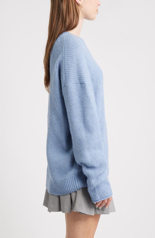 Bp. Fuzzy Oversize Sweater In Blue