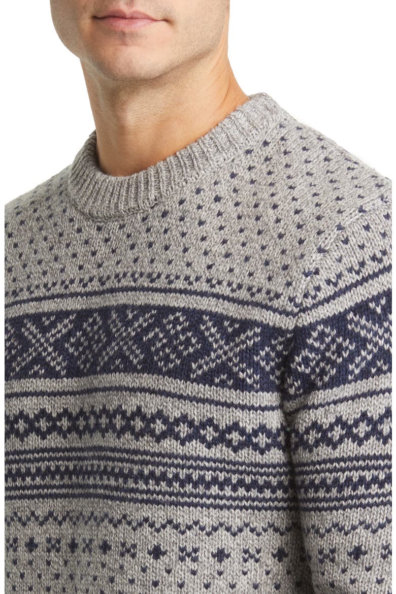 Icelandic Midweight Wool Blend Sweater, Alternate, color, HEATHER GREY