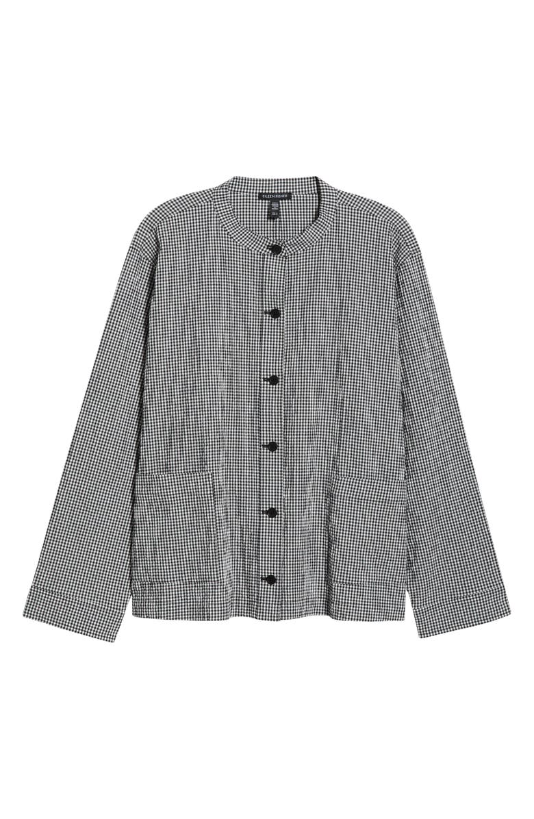 Eileen Fisher Check Print Jacket, Main, color,