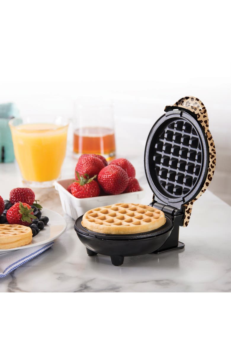 Dash Mini Waffle Maker - Leopard, Alternate, color,