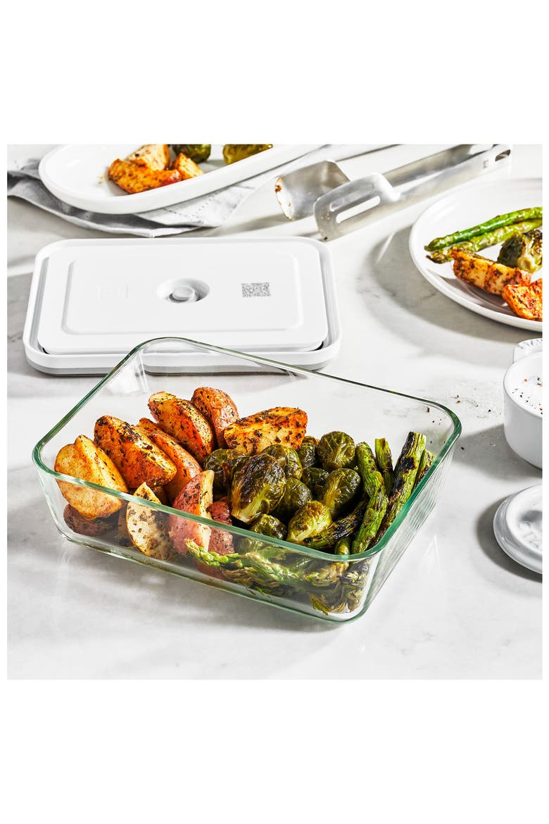 Fresh & Save 3-Piece Glass Vacuum Container Set, Alternate, color, CLEAR