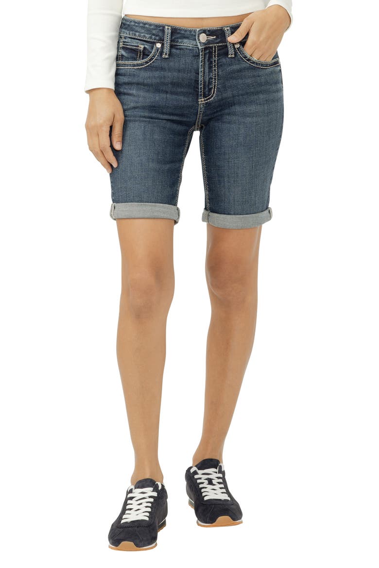 Suki Denim Bermuda Shorts, Main, color, FORT MYERS
