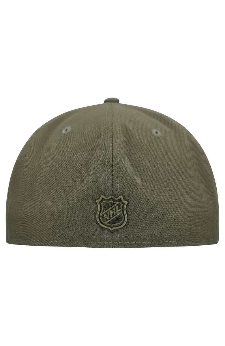New Era Men's New Era Olive Minnesota Wild Military Appreciation Flag 59FIFTY Fitted Hat, Alternate, color, Olive