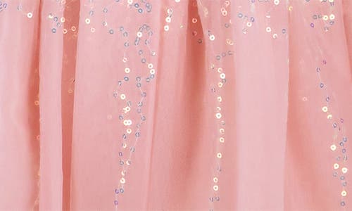Zunie Kids' Sequin Flutter Sleeve Party Dress In Pink