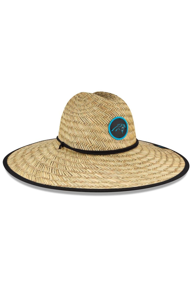 Men's New Era Natural Carolina Panthers NFL Training Camp Official Straw Lifeguard Hat, Alternate, color, Natural