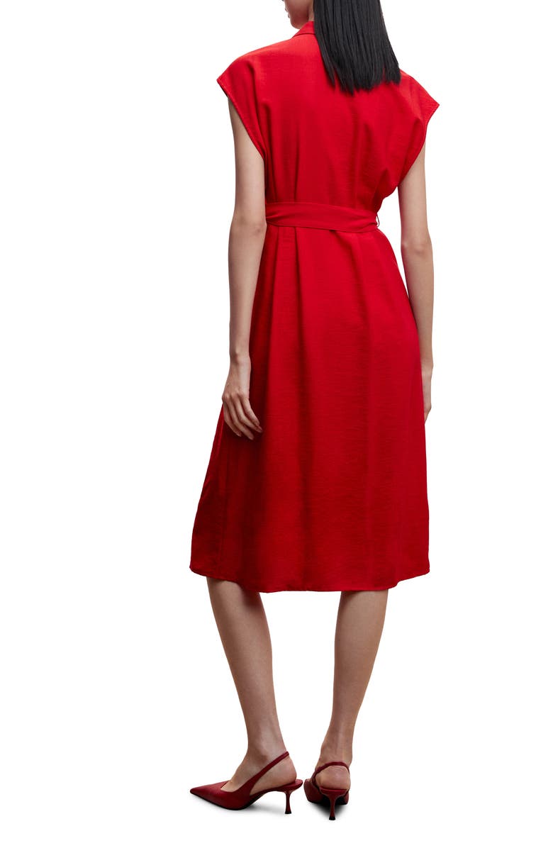 MANGO Tie Waist Shirtdress, Alternate, color,