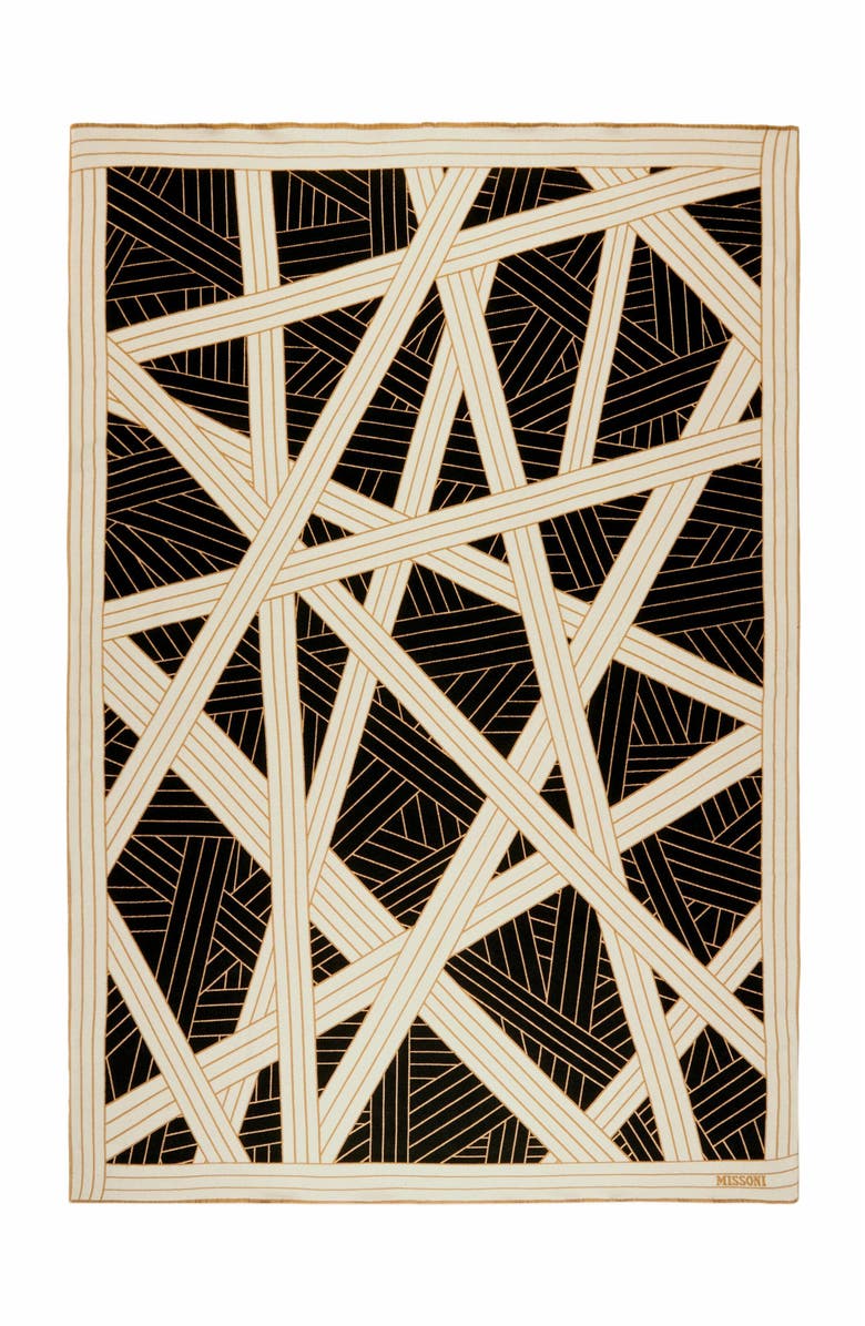 Missoni Home Nastri 135x190 Cm Wool, Cashmere And Silk Plaid Blanket, Main, color, 