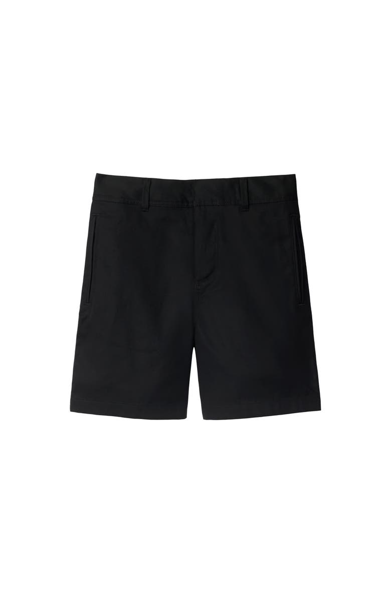 Burberry Cotton Blend Shorts, Main, color, Black