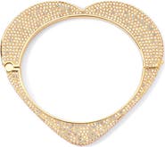 Kurt Geiger London Pavé Crystal Heart Bangle Bracelet