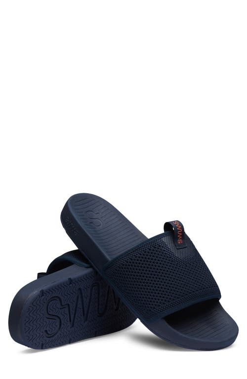 Swims Cabana Knit Slide Sandal In Navy