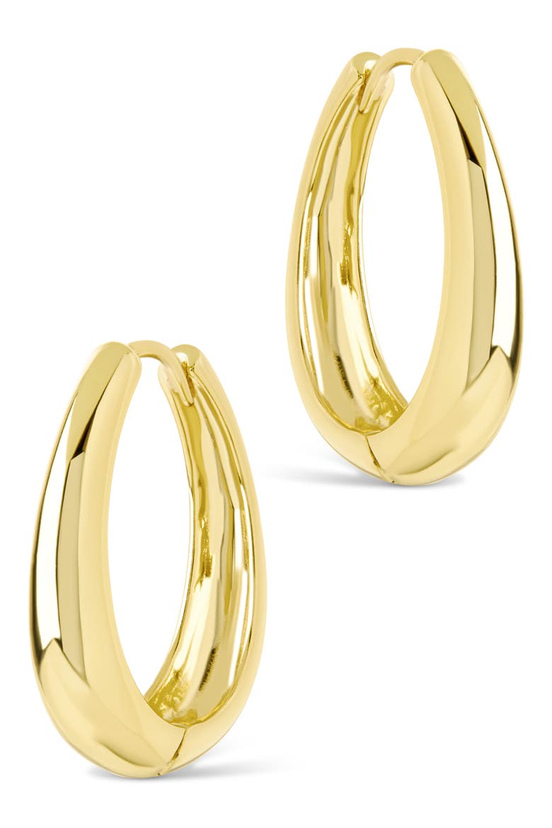 Nikki Teardrop Hoop Earrings, Alternate, color, GOLD