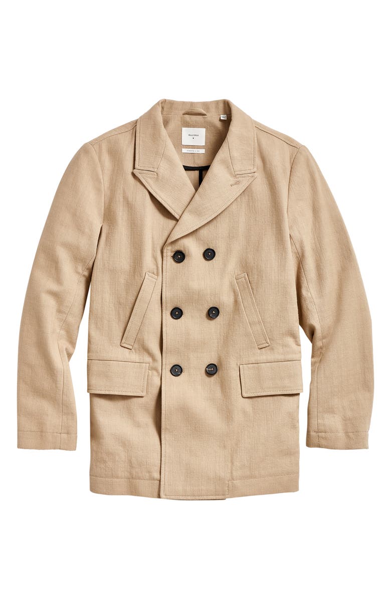 Billy Reid Cotton Canvas Peacoat, Alternate, color, 