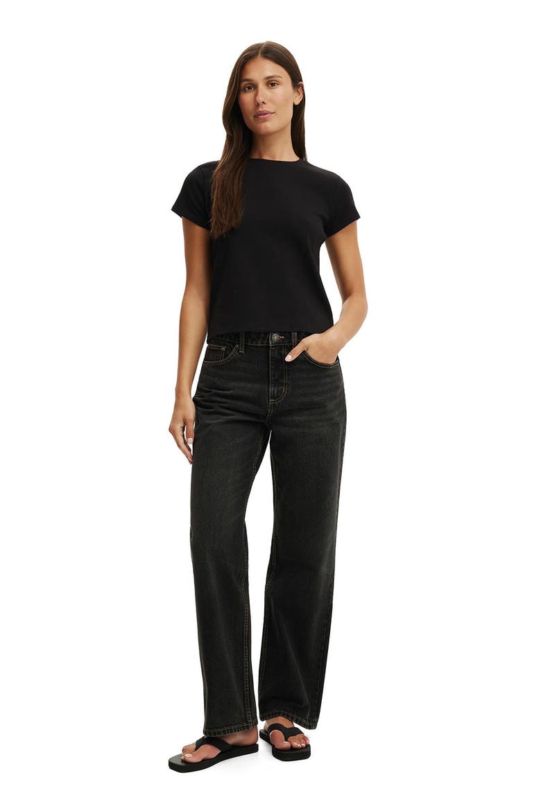 Straight Leg Jeans, Alternate, color, UNDONE BLACK