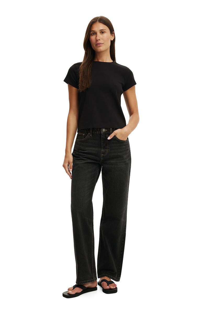 Cotton On Straight Leg Jeans, Alternate, color, Undone Black