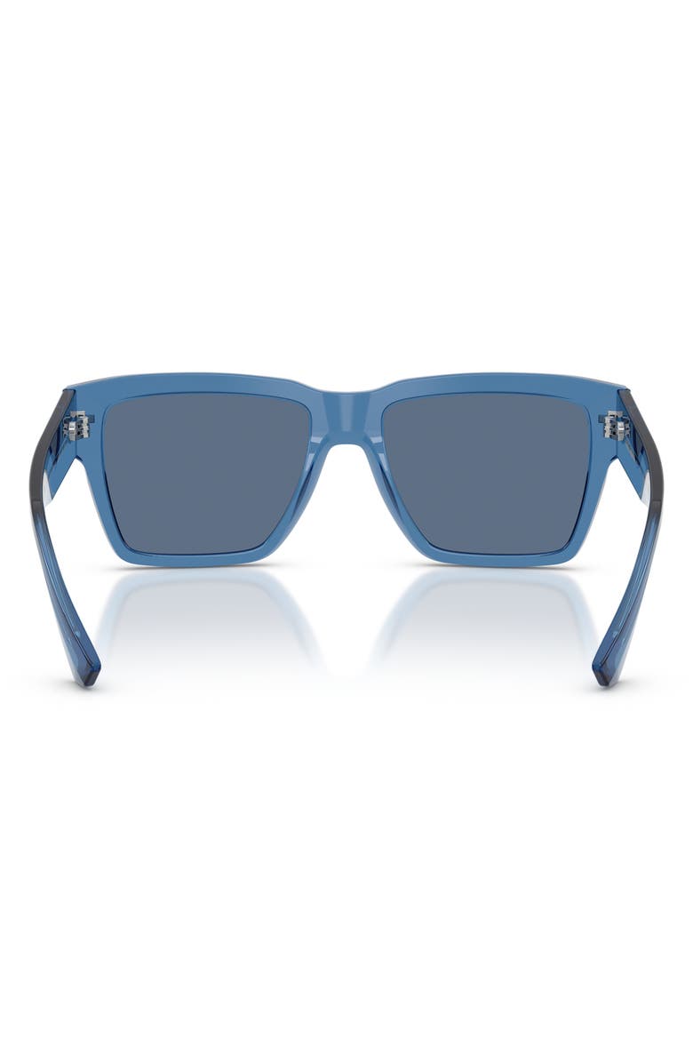 Dolce&Gabbana 55mm Square Sunglasses, Alternate, color, Transparent Blue / Dark Blue