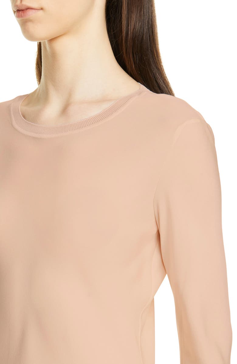 Theory Crewneck Silk Top, Alternate, color,