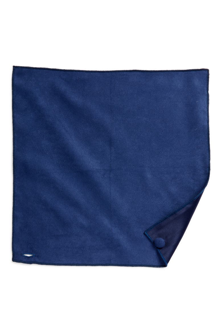 Solid Sueded Cotton Pocket Square, Alternate, color, NAVY