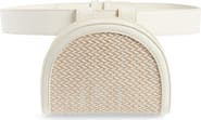 Leith Straw & Faux Leather Belt Bag
