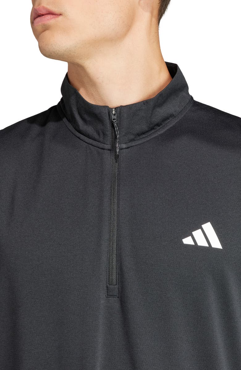 adidas Adicolor Classics Quarter-Zip Pullover, Alternate, color, Black