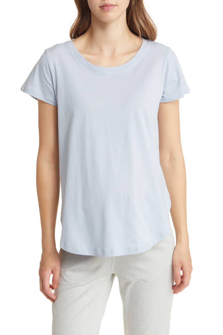 Short Sleeve Cotton Maternity T-Shirt, Main, color, GREY