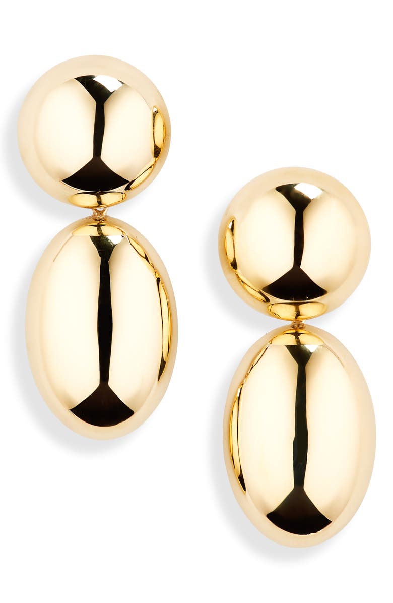 Lié Studio The Klara Drop Earrings, Main, color, 18K Gp 925 Sterling Silver