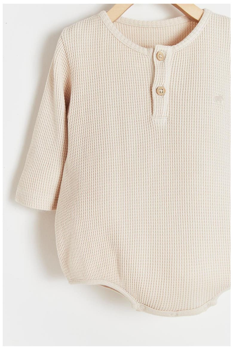 Bodysuit Mao Waffle for Infant, Alternate, color, BEIGE