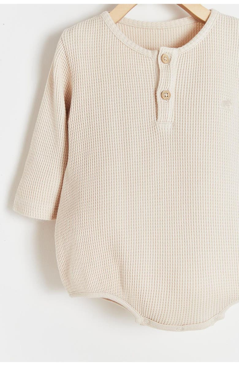 Babycottons Bodysuit Mao Waffle for Infant, Alternate, color, 