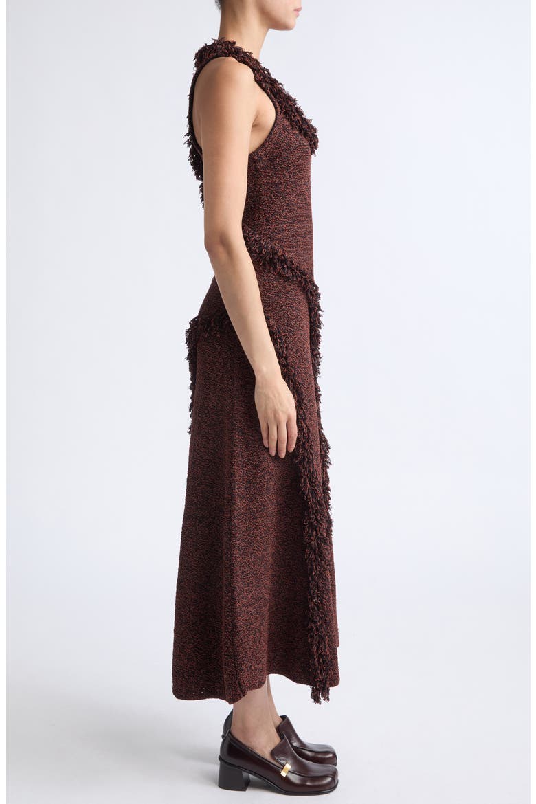 Nilo Fringe Jacquard Sweater Dress, Alternate, color, BLACK/ COPPER