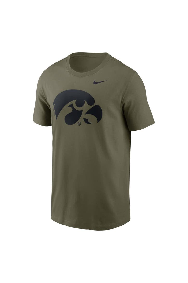 Men's Nike Olive Iowa Hawkeyes Primetime Logo Performance T-Shirt, Alternate, color, Olive